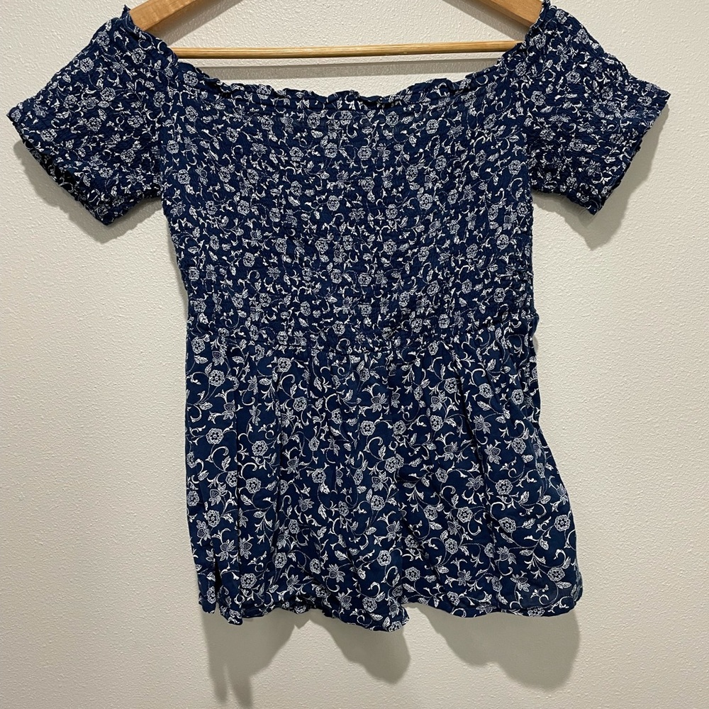 Navy Off Shoulder top